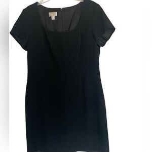 Talbot vintage classic square neck short sleeve black dress in size 16